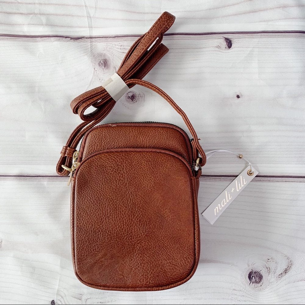 NWT Mali + Lili Josie Triple Zip Crossbody Bag